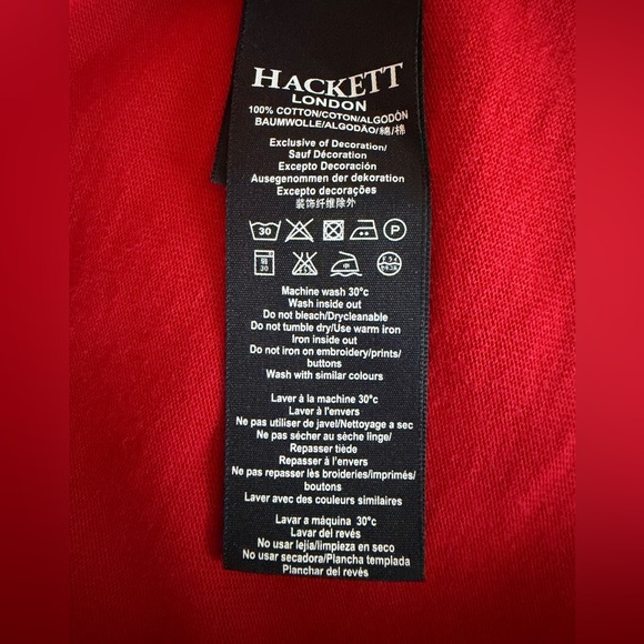 Hackett London Boys Red Long Sleeve Polo | Oxford Cambridge Boat Race | Size 7–8 - Picture 9 of 14